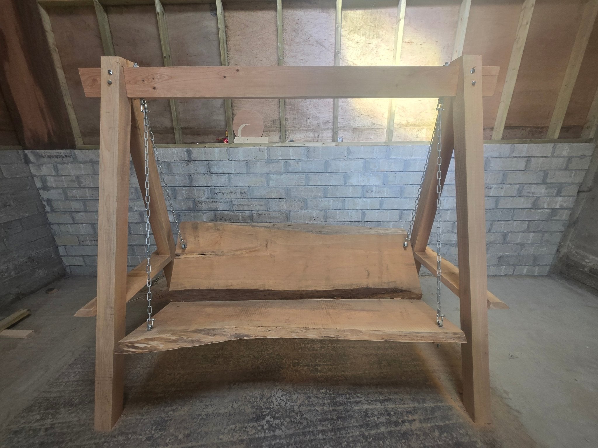 Premium Handcrafted chunky live edge Swing Seat - Limited Edition - Inwood Solutions