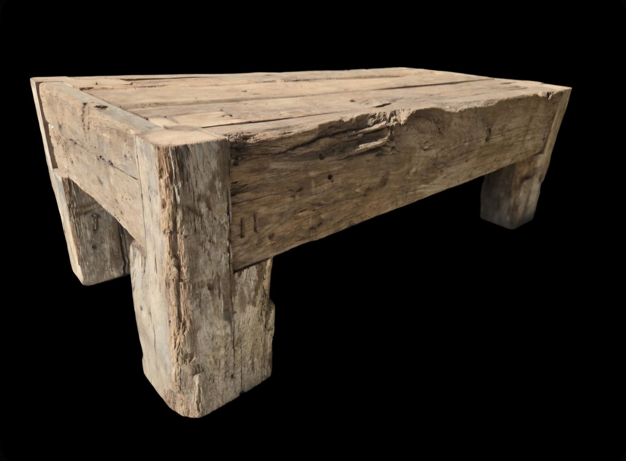 Reclaimed French Oak Coffee Table | Centuries Old Barn Oak - Inwood Solutions