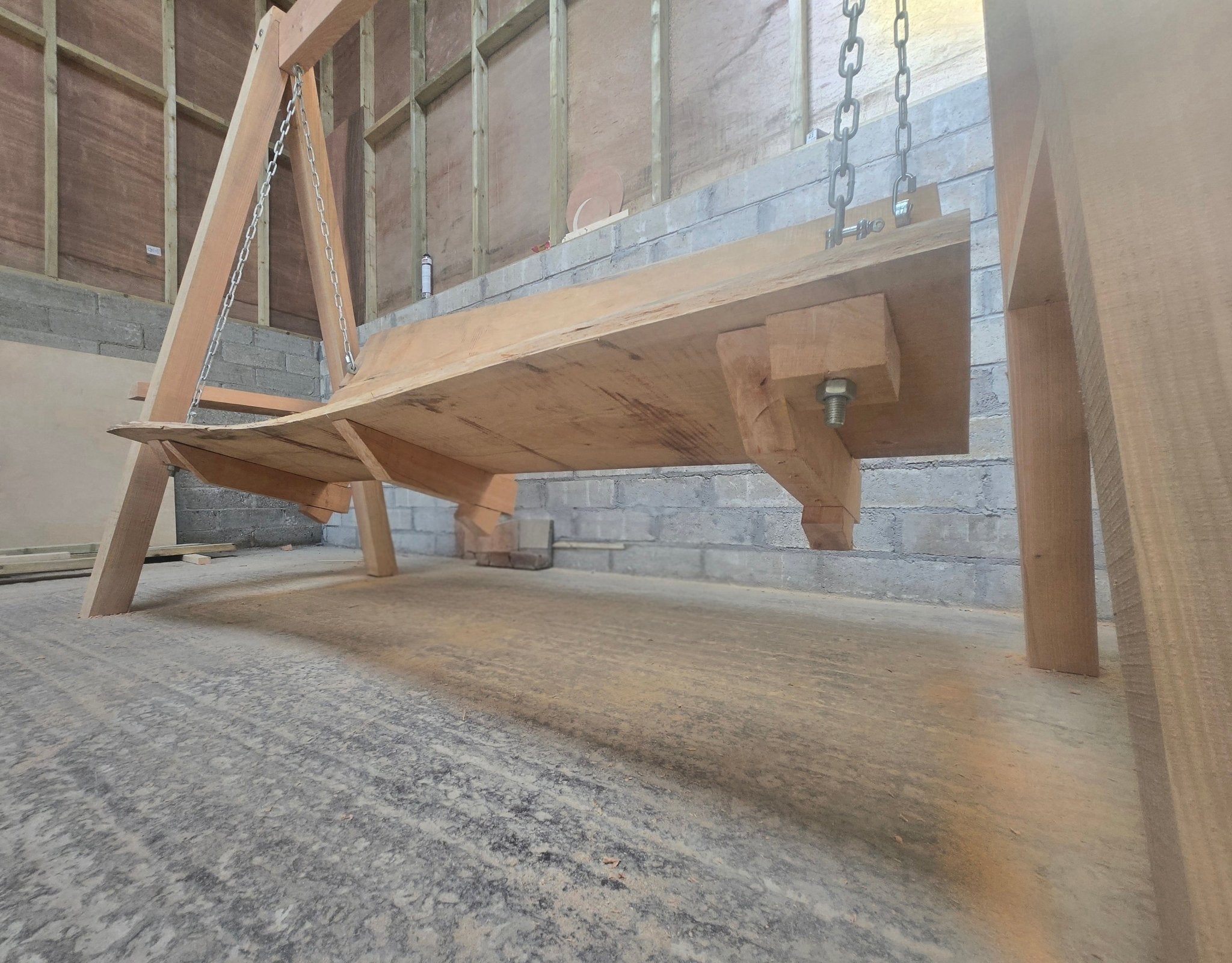 Premium Handcrafted chunky live edge Swing Seat - Limited Edition - Inwood Solutions