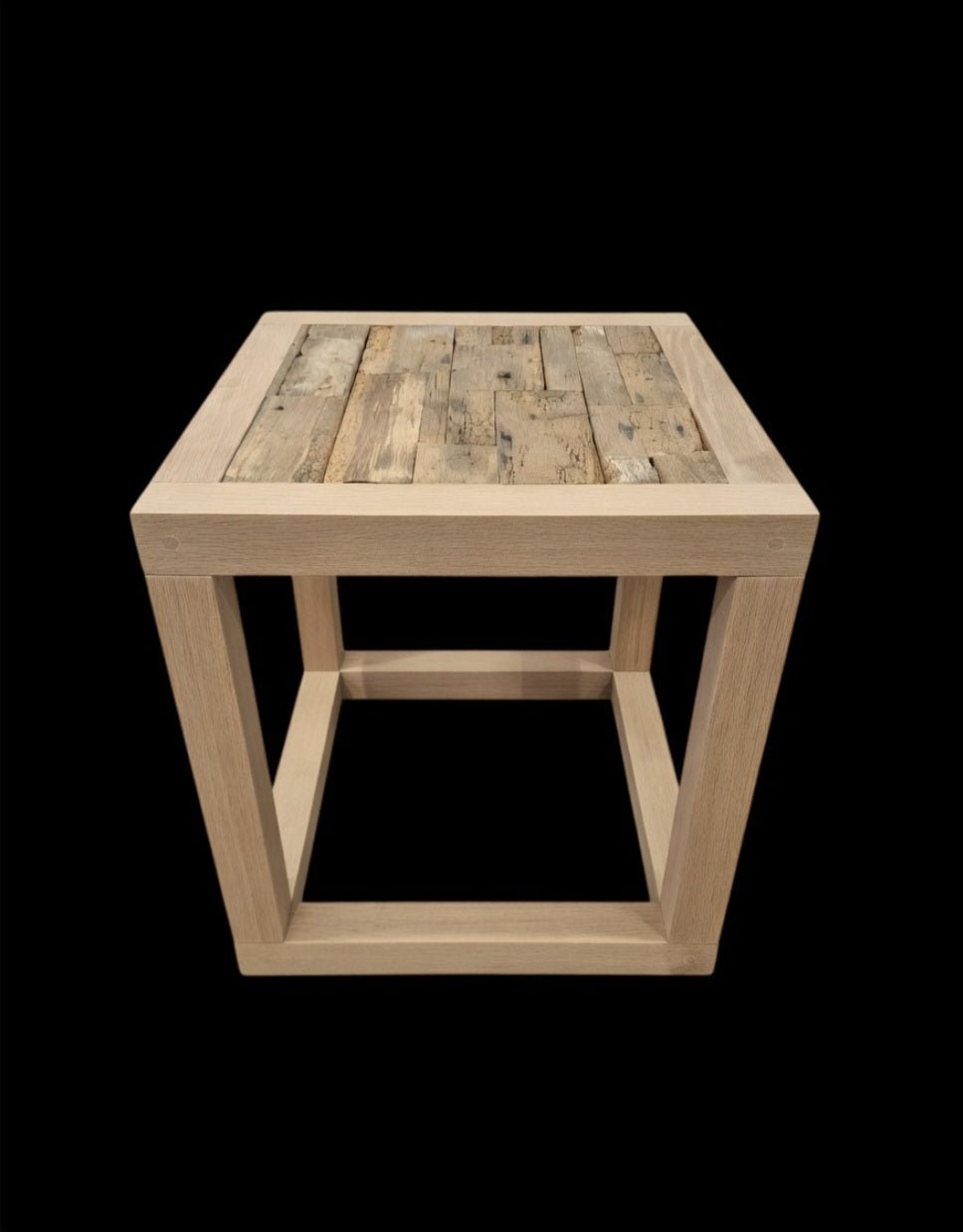 Solid Oak Side Table with Reclaimed Top - Inwood Solutions