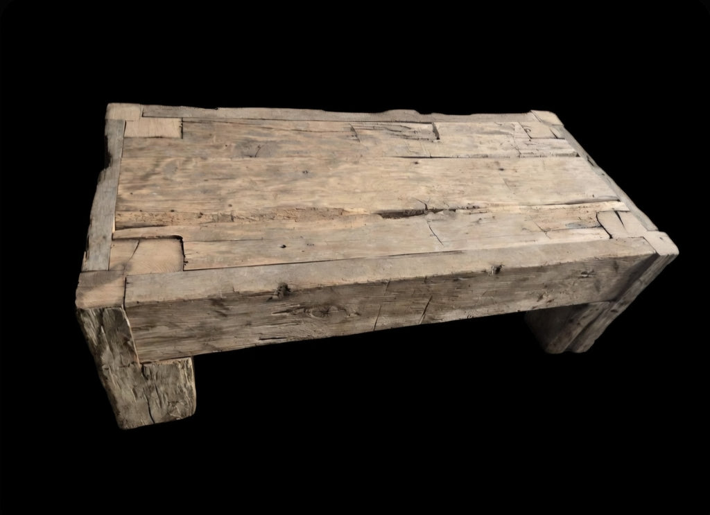 Reclaimed French Oak Coffee Table | Centuries Old Barn Oak - Inwood Solutions