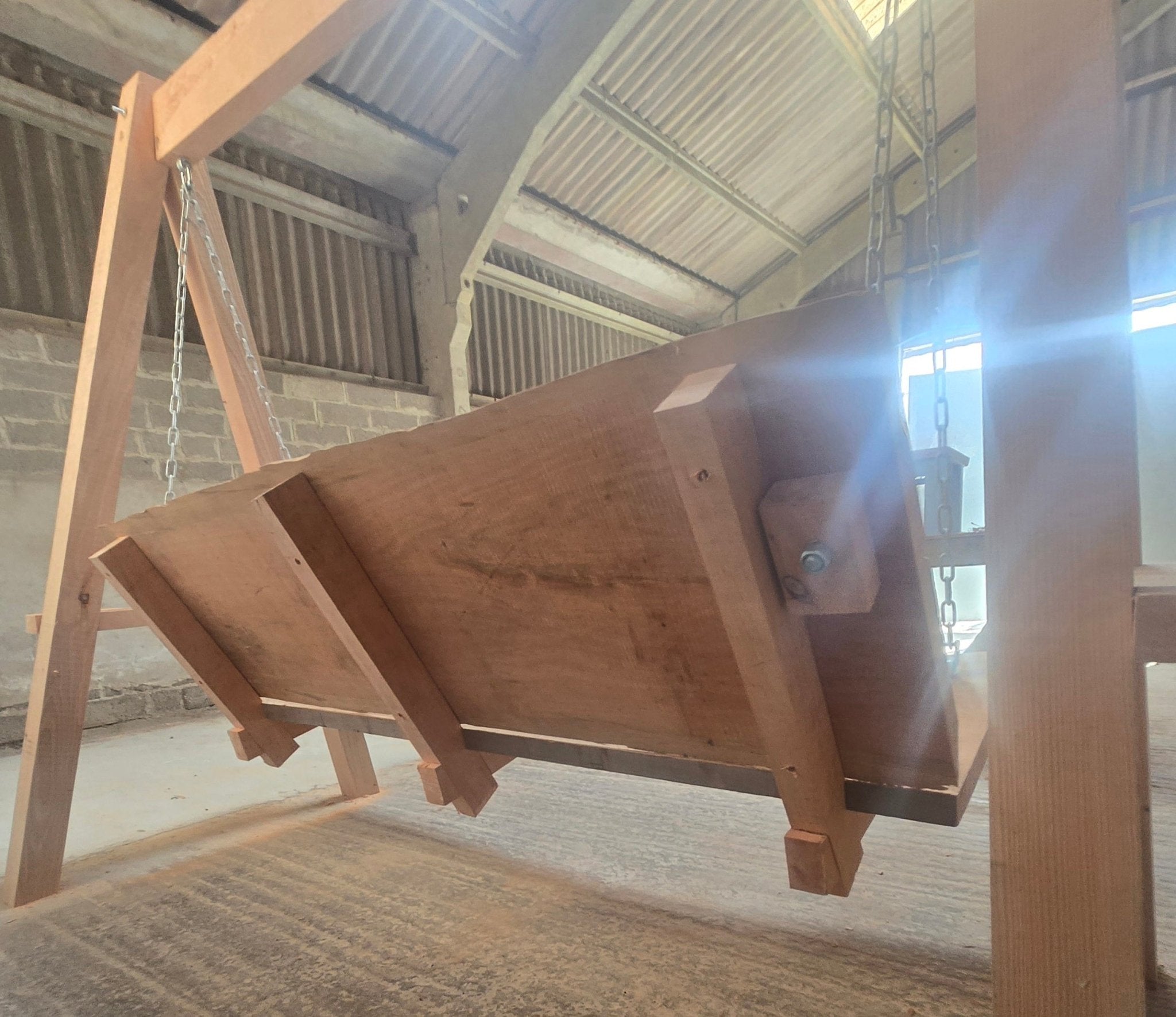 Premium Handcrafted chunky live edge Swing Seat - Limited Edition - Inwood Solutions