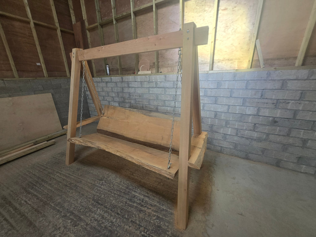 Premium Handcrafted chunky live edge Swing Seat - Limited Edition - Inwood Solutions