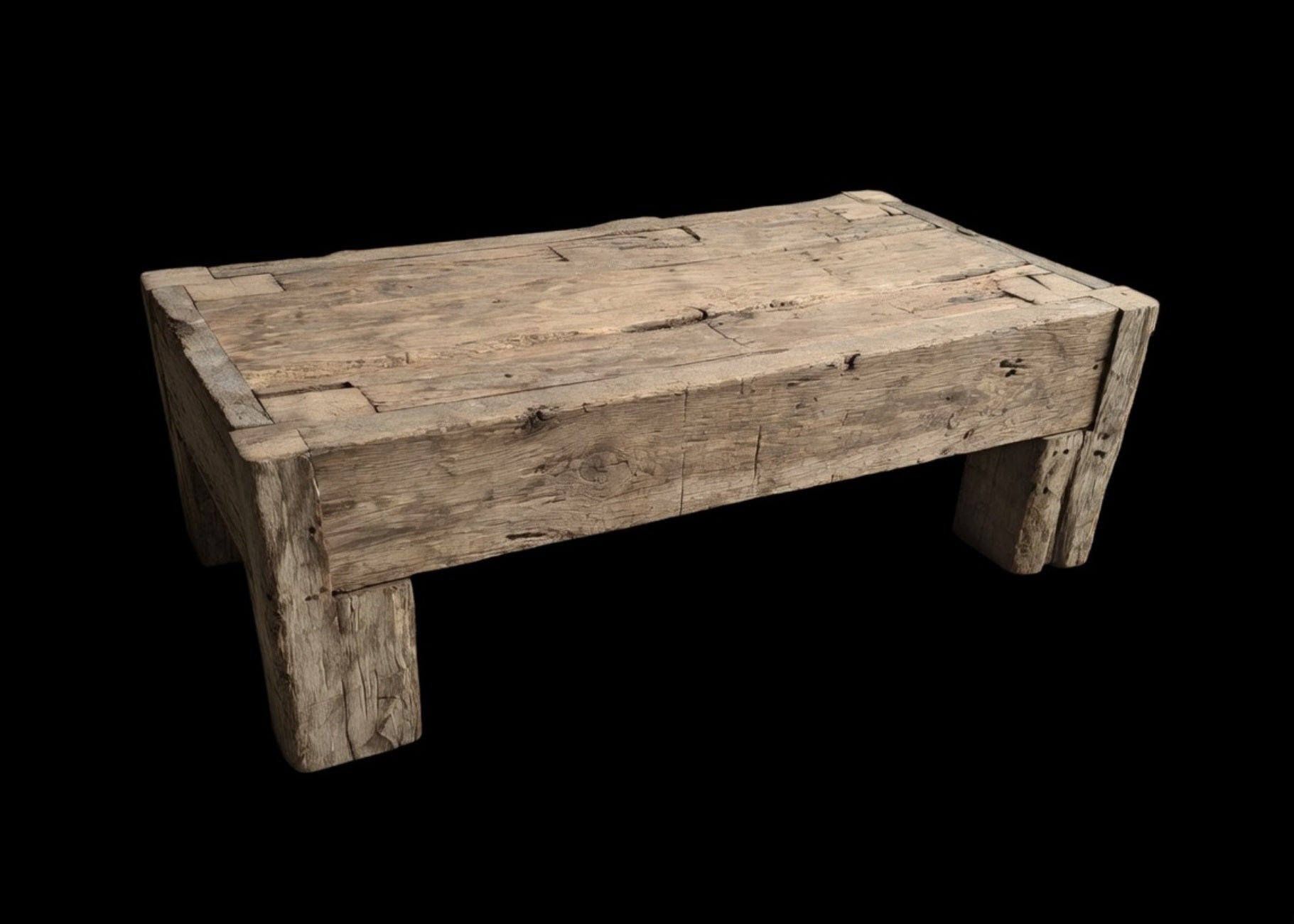 Reclaimed French Oak Coffee Table | Centuries Old Barn Oak - Inwood Solutions