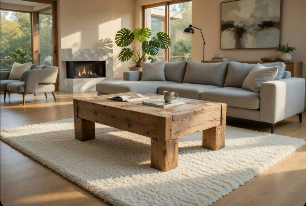 Reclaimed French Oak Coffee Table | Centuries Old Barn Oak - Inwood Solutions