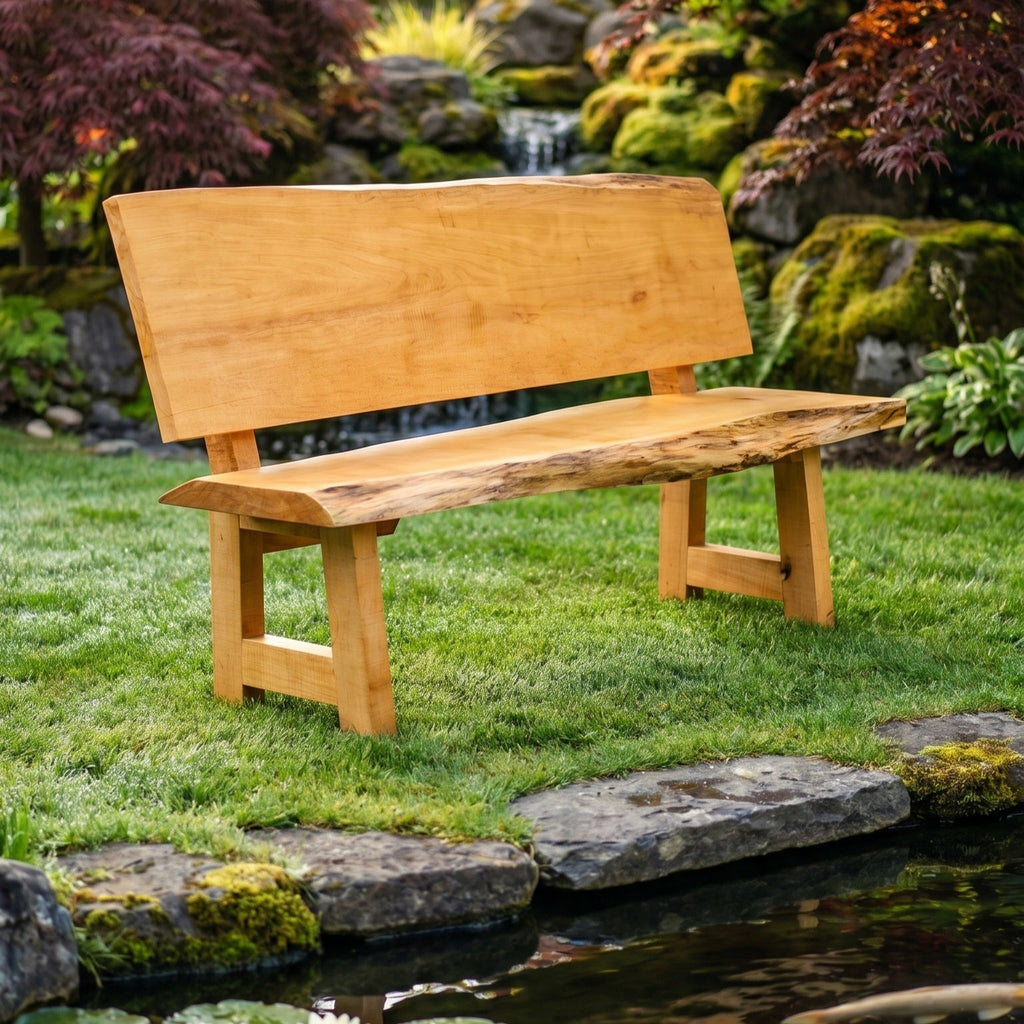 Handcrafted Macrocarpa Timber Bench - Limited Edition - Inwood Solutions
