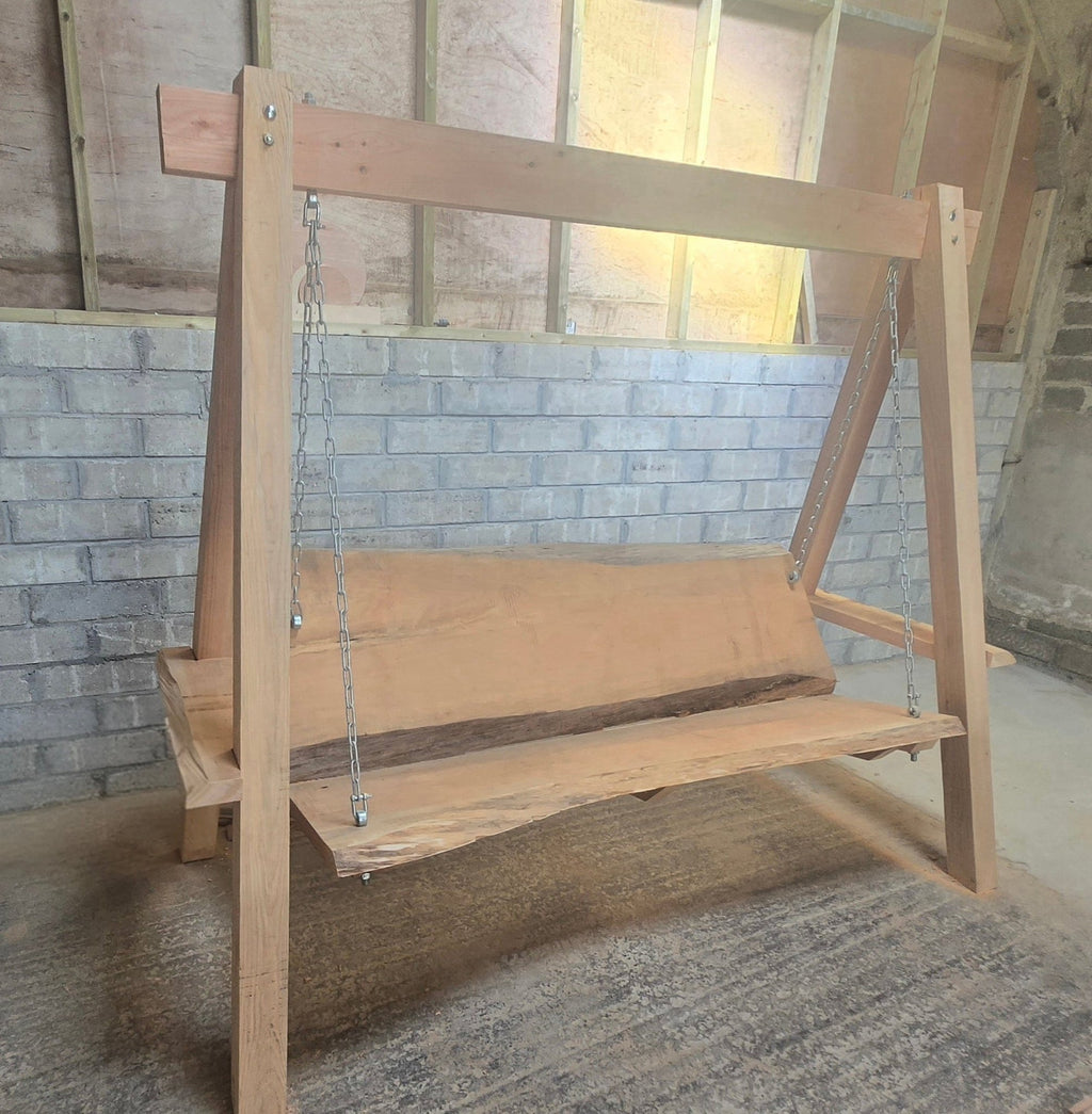 Premium Handcrafted chunky live edge Swing Seat - Limited Edition - Inwood Solutions