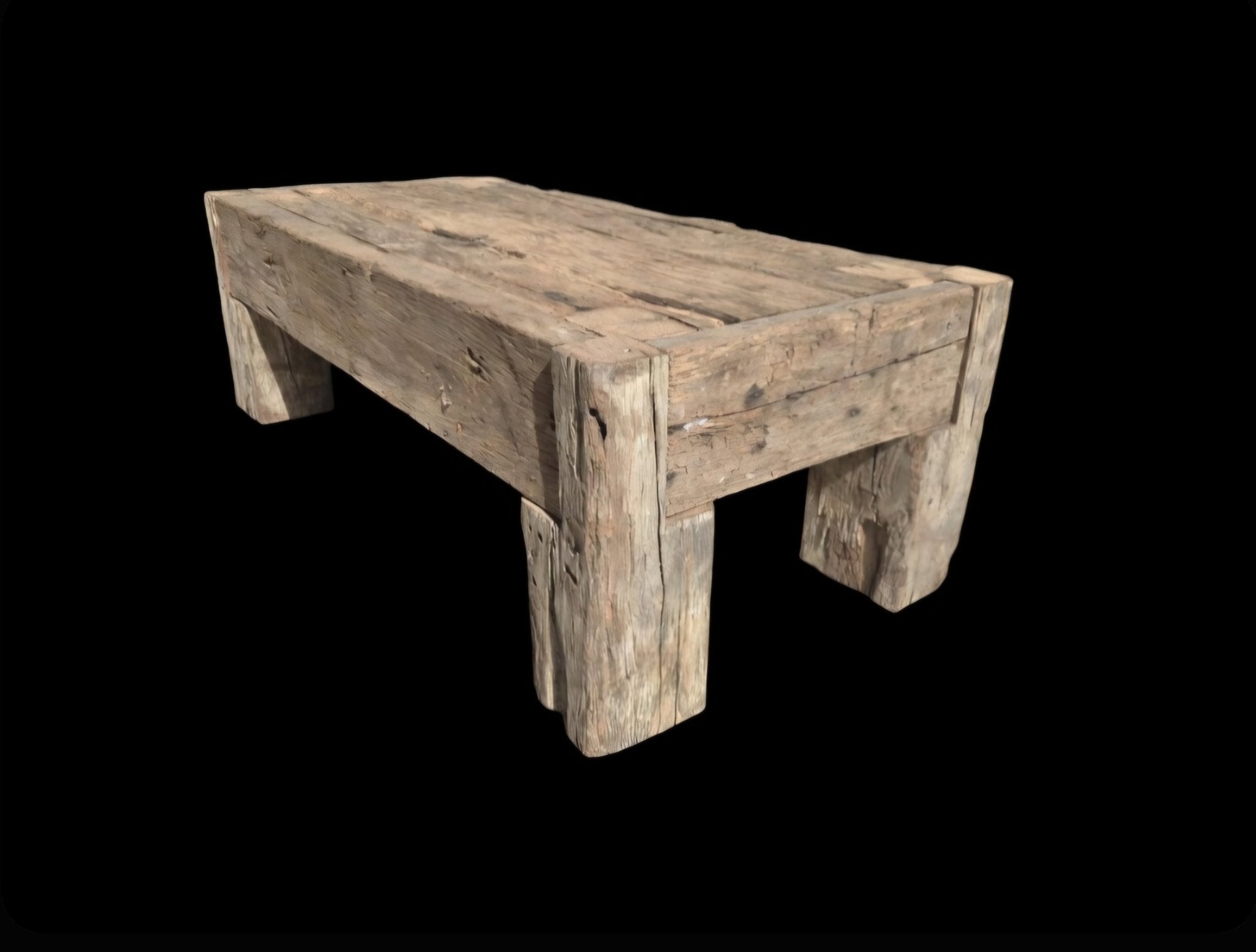 Reclaimed French Oak Coffee Table | Centuries Old Barn Oak - Inwood Solutions