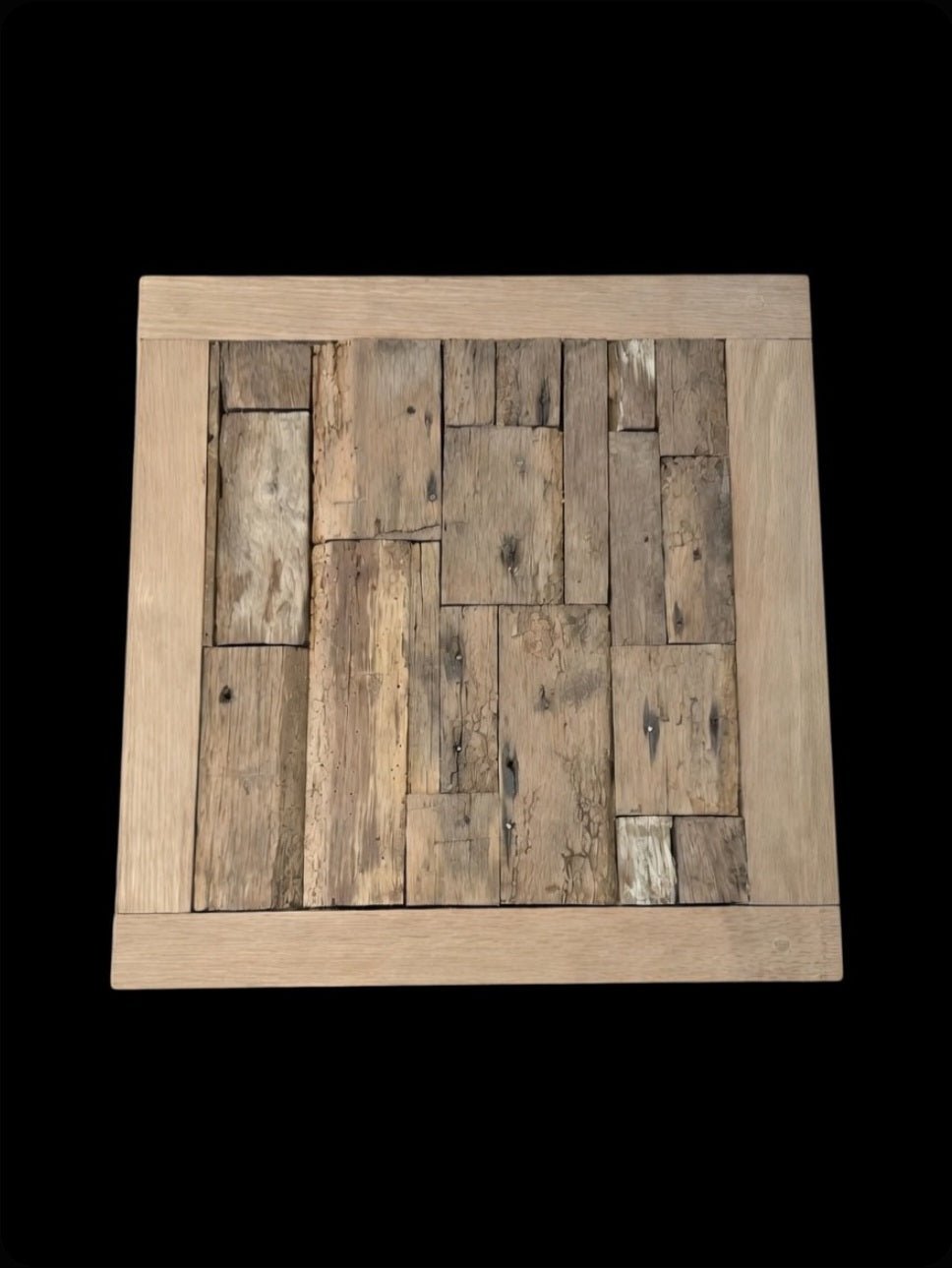 Solid Oak Side Table with Reclaimed Top - Inwood Solutions